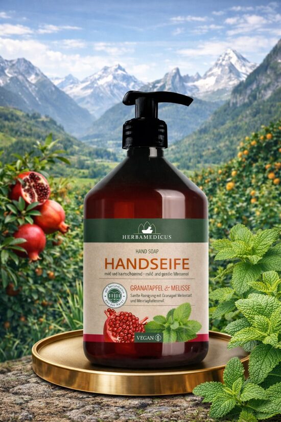 HERBAMEDICUS ŠĶIDRĀS ZIEPES AR GRANĀTĀBOLA EKSTRAKTU UN MELISES EĻĻU 500ML